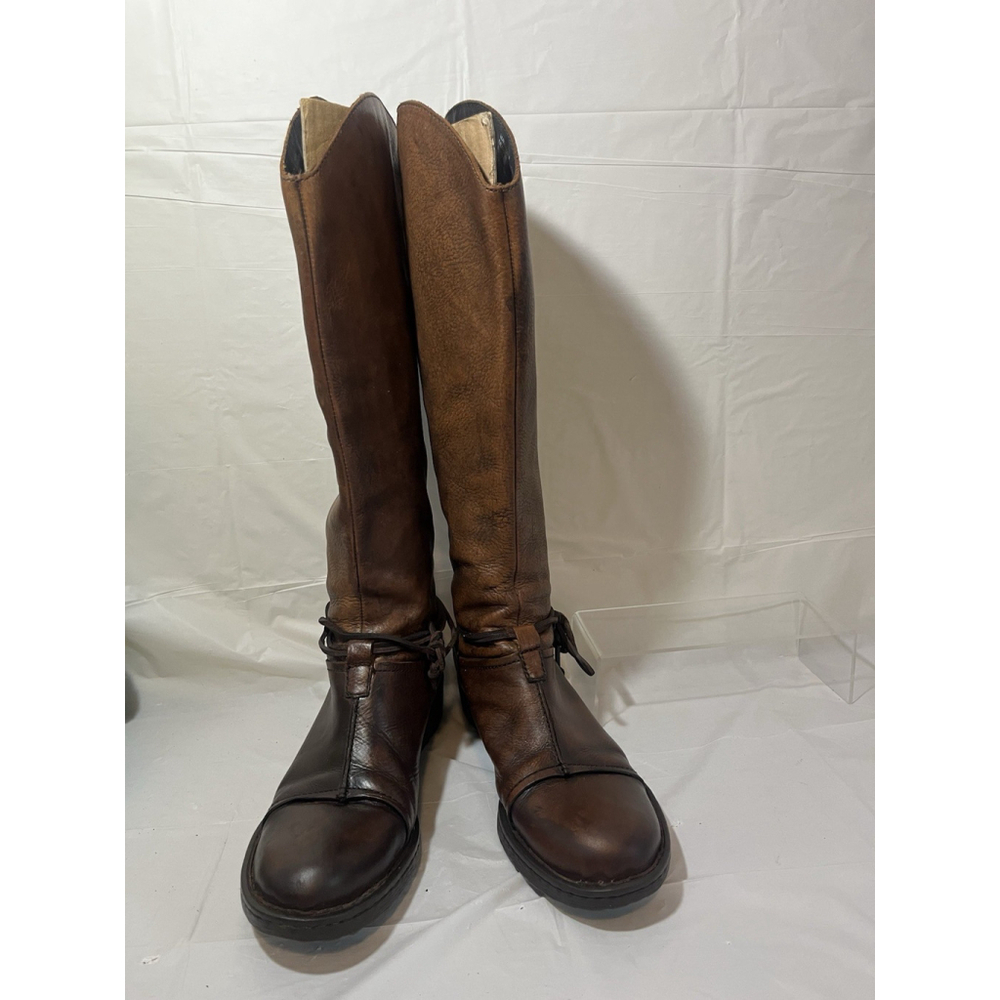 Born Shyra Tall Brown Leather Riding Boots Women Sz 8 - Picture 16 of 16